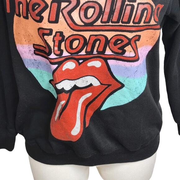 The Rolling Stones Graphic Sweatshirt Womens Small Black - Picture 4 of 9